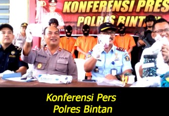 Polres Bintan ekpos tersangka dan barang bukti 