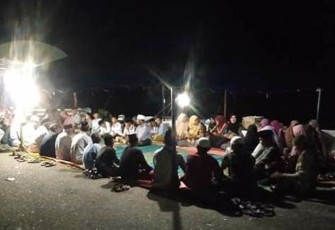 Warga Baca Yasin di Lokasi Hilangnya Prajurit TNI AD Aceh Singkil