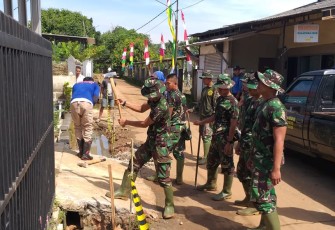 Sasaran Pembangunan Drainase Program TMMD Dilanjut di RT4 /01 Jatimulya 