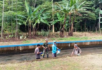 Persiapan Lomba Tangkap Lele Di Pembukaan TMMD Reguler Pekalongan
