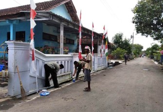 Kantor Desa Pantirejo Berbenah Jelang Pembukaan TMMD Reguler Pekalongan