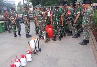 Di Wilayah Kodim 0508/Depok Juga Dilaksanakan Pencegah Penyebaran Covid-19