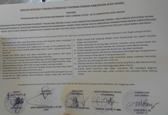 14 Poin Seruan Bersama Antisipasi Covid-19 di Aceh Singkil