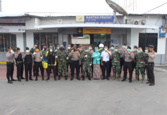 Dandim 0209/LB Prioritaskan Stasiun Kereta Api Rantauprapat Jadi Sasaran Penyemprotan Disinfektan