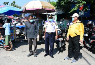 Tim Gugus Tugas Penanganan Covid-19 Kampar Sosialisasi Cegah Corona di Pasar Bangkinang