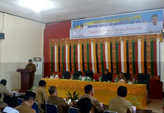 Kegiatan Pra Musrenbang Kabupaten Aceh Singkil yang dilaksanakan diaula Bapeda setempat.