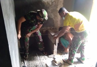 Alamsyah Dapat Kejutan dari Satgas TMMD 107 Kodim 0508/Depok