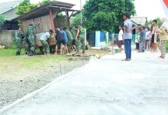 Satgas TMMD Bangun Pos Keamanan di Lokasi Sasaran Fisik 