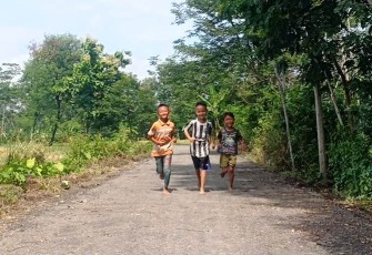 Jalan Karya TMMD Bisa Untuk Line Lari Anak Anak
