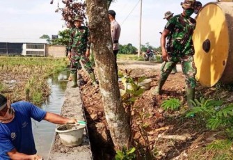 Lima Persen Lagi Talud TMMD Reguler Pekalongan di Dukuh Jlubang Selesai
