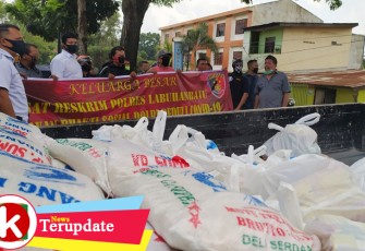 Sat Reskrim Polres Labuhanbatu Salurkan Sembako ke Panti Asuhan