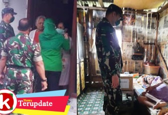 Dandim 1310/Bitung Pimpin Kegiatan Bakti Sosial Pembagian Sembako dan Masker
