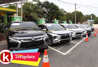 Sejumlah barang bukti kendaraan mobil yang sudah berhasil diamankan