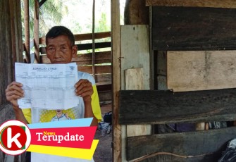 Kondisi rumah Sukahar (67) Warga Dusun II RT I Desa Talang Tua Bengkulu Utara.