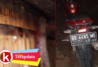 Pasca kejadian ditemukan bercak darah disebuah pondok dan motor korban