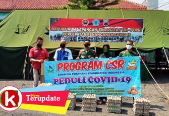 Seribu Telur Buat Dapur Umum Kodim Brebes