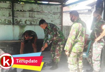 Personel Koramil 1310-01/Bitung Lakukan Pembenahan Pangkalan