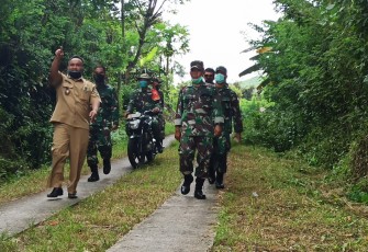 Kades Ngepoh dan Kasdim 0807/Tulungagung Cek Lokasi TMMD Bersama