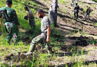 Babinsa Koramil 1310-01/Bitung Giatkan Ketahanan Pangan