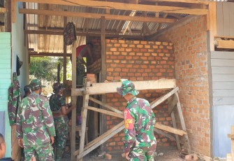 Satgas TMMD Ke-108 Garap Sasaran Tambahan MCK SD IT Sevila Desa Sanu