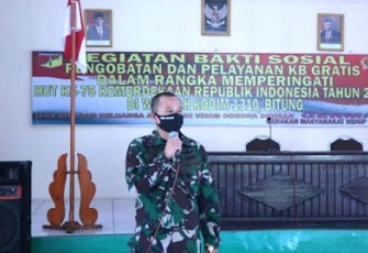Dandim 1310/Bitung Buka Kegiatan Bakti Sosial Pengobatan dan Pelayanan Kesehatan Gratis
