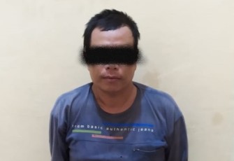 Terduga pelaku saat diamankan