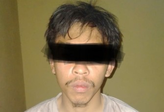 Terduga pelaku saat diamankan