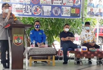 Kapolres Musirawas AKBP Efrannedy saat pengukuhan Forum Komunikasi Wartawan Musirawas (FKWM)