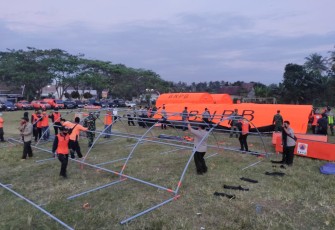 BNPB Gelontor Bantuan Dana dan Peralatan ke Ponpes Blokagung Banyuwangi