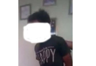 Salah Satu Terduga Pelaku Saat Diamankan 
