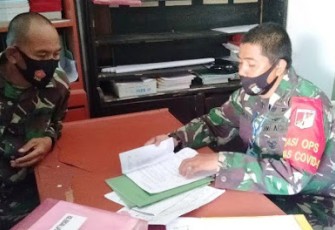 Tim Dalwaslat Korem 131/Stg Sambangi Kantor Staf Operasi Kodim 1310/Bitung