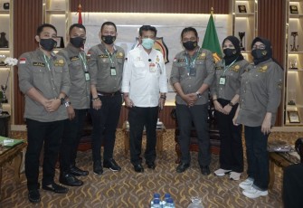 Kunjungan Ketua Kordinator KKT-PTI Daenk Jamal di Sambut Menteri Pertanian RI Syahrul Yassin Limpo  