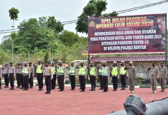 Polres Bintan Laksanakan Apel Gelar Pasukan Operasi Lilin Seligi 2020