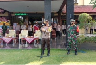 Dandim 0715/Kendal Letkol Inf Iman Widhiarto ST Menghadiri Kegiatan Simulasi Pemungutan dan Penghitungan Suara 