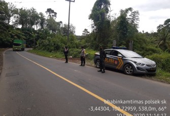 Polsek Sindang Kelingi Gelar Patroli Bersama Brimob dan TNI