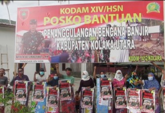 Kasur Pangdam XIV/Hsn Lelapkan Tidur Warga Korban Banjir Bandang di Sultra