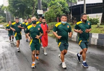 Prajurit Sekaligus PNS Kodim 1310/Bitung Bina Fisik dan Jaga Kebugaran Tubuh