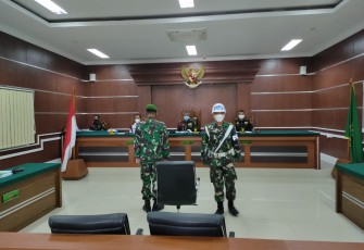 Pengadilan Militer III-17 Manado Gelar Persidangan Perkara Perdagangan Merkuri yang di Lakukan Oleh Praka AM
