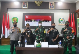 Sekretaris Itjenad Brigjen TNI Sasongko Handono Kunjungi Kodim 0604/Karawang