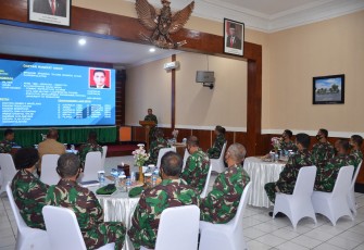 Komandan Korem 073/Makutarama Kolonel Arm Putranto Gatot Sri Handoyo, S.Sos, M.M., dalam hal ini di wakili oleh Kasiren Korem Letkol Arh Nur Sutyasno menerima kunjungan kerja Kadisinfolahtad. Jumat (09/04/2021).