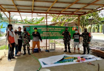 Koramil 1016-06/Kurun Bangun Garasi Masjid Agung di Tumbang Anjir