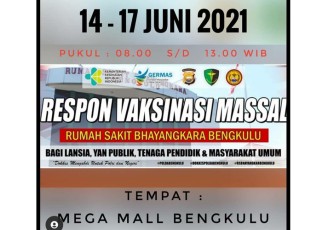 RS Bhayangkara Laksanakan Vaksin Masal Gratis di Mega Mall