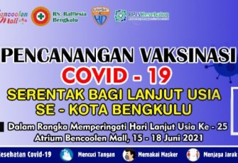 Vaksinasi Lansia Se-Kota Bengkulu Dilakukan di Bencoolen Mall