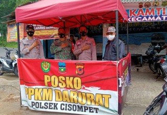 Kapolsek Cisompet-Polres Garut, Giat Sosialisasi PPKM Level 3, Cegah Penularan Virus Covid-19
