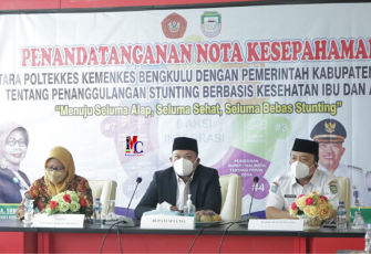 Penanda Tanganan MOU Poltekes Kemenkes Bengkulu Dengan Pemerintah Kabupaten Seluma