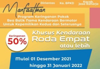 Ajak Masyarakat Bayar Pajak, Kabid Humas: Manfaatkan Keringanan 50% Bea Balik Nama R4!