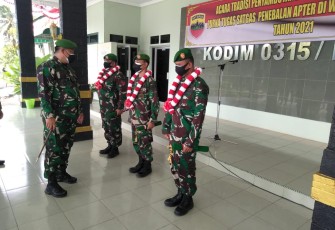Dandim 0315/Bintan Pimpin Korp Raport Anggota Kodim 0315/Bintan Yang Purna Tugas Sebagai Satgas Penebalan Apter diwilayah Kodam XVI/Patimura