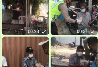 Jajaran Satlantas Polres Bintan Buka Dapur Umum Berbagi Nasi Bungkus