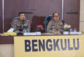 Biro Operasi Polda Bengkulu pagi hari ini Selasa (21/12/21), menggelar kegiatan Lat Pra Ops Lilin Nala 2021