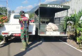 Penyuplaian logistik kesetiap titik lokasi pekerjaan fisik TMMD kodim 1310/Bitung